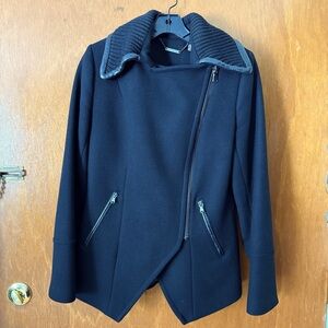 Trina Turk Women's Black Asymmetrical Wool Blend Coat -Size 2